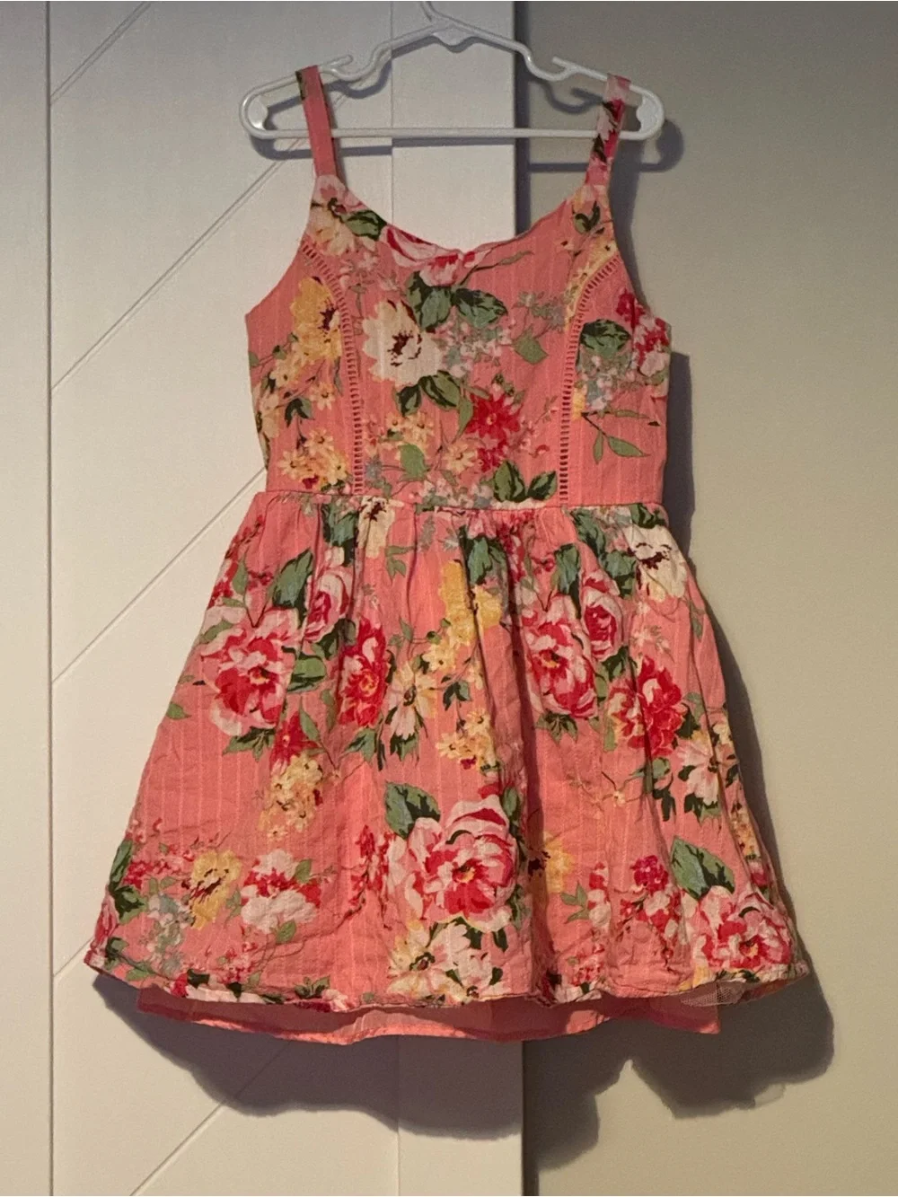 Lilt Girls Floral Pink Sundress Dress Size 8